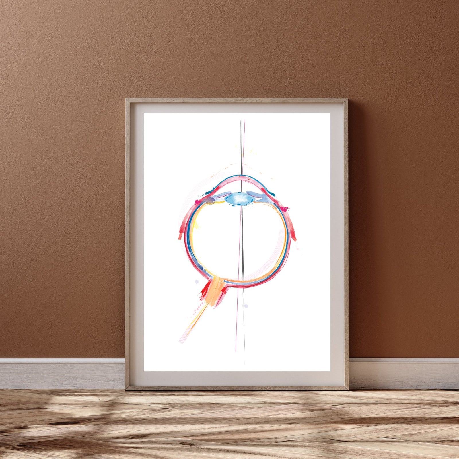 eye anatomy watercolor art print