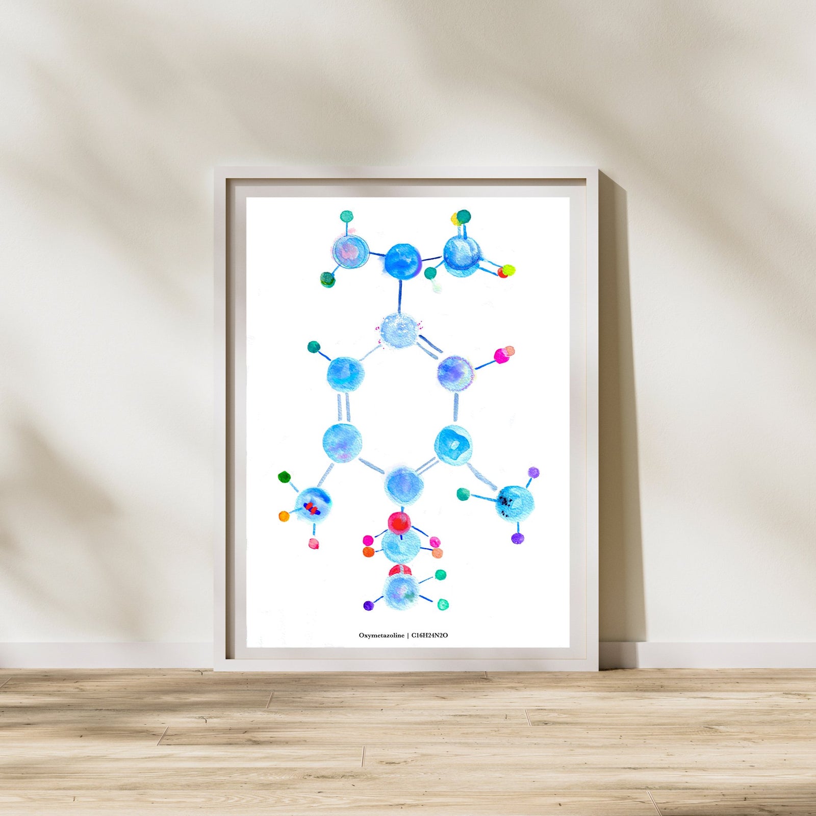 serotonin molecule modern biochemistry sciart painting
