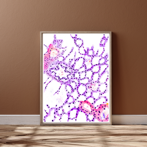 Lung Parenchyma Histology Watercolor Art