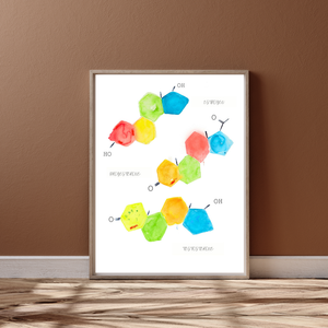 Estrogen Progesterone Testosterone Hormone Art Print