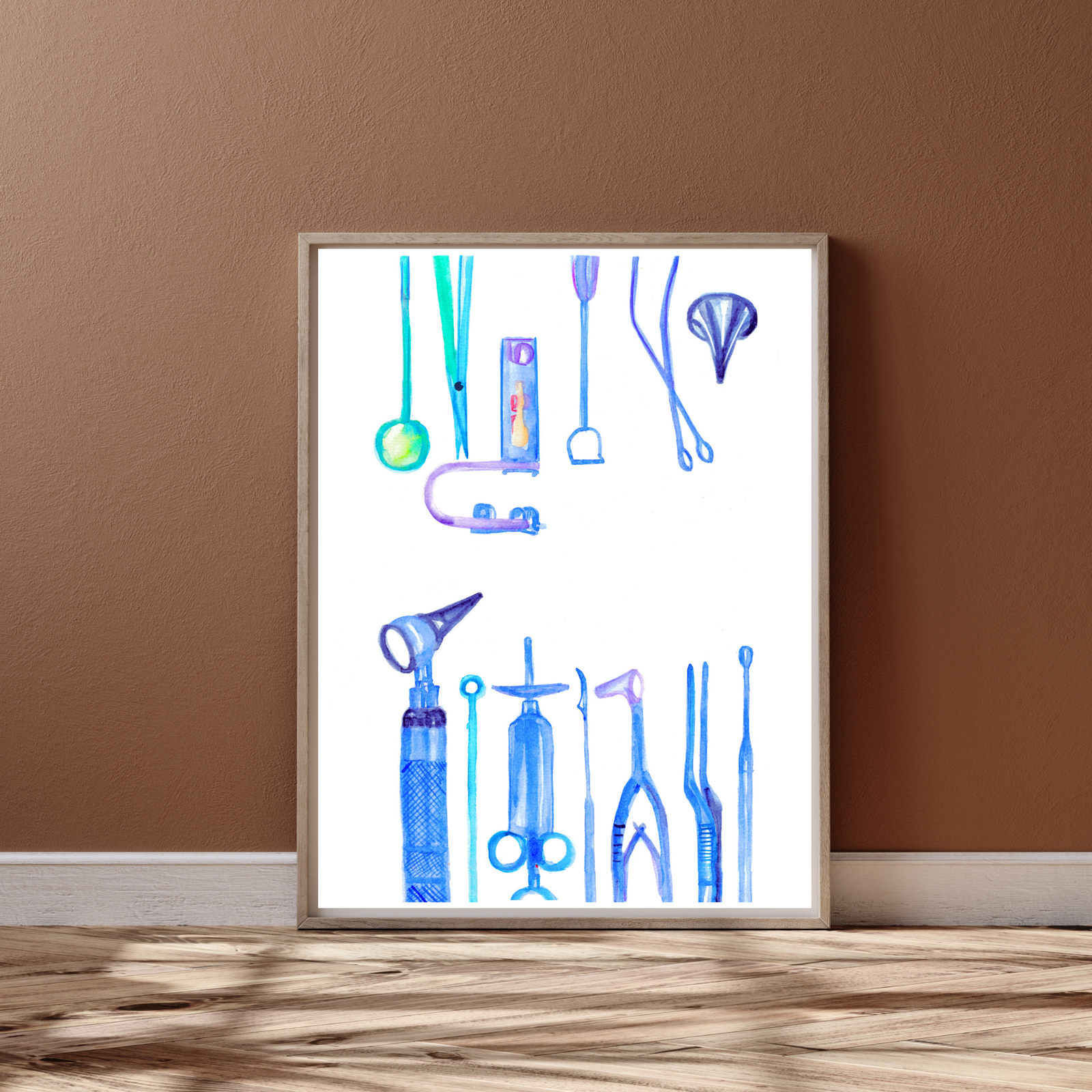 ENT Instruments Watercolor Art Print