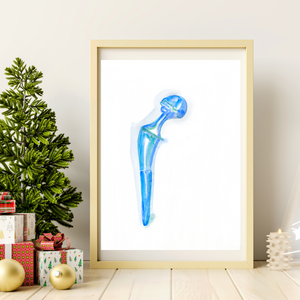 Hip Implant Watercolor Art Print