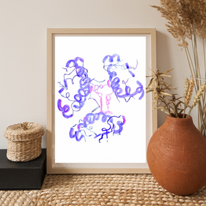 Human Insuline Folds Molecular Biology Art Print