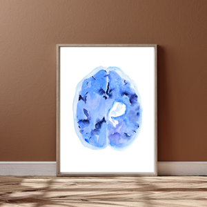 Hemorrhagic Stroke Watercolor Art Print