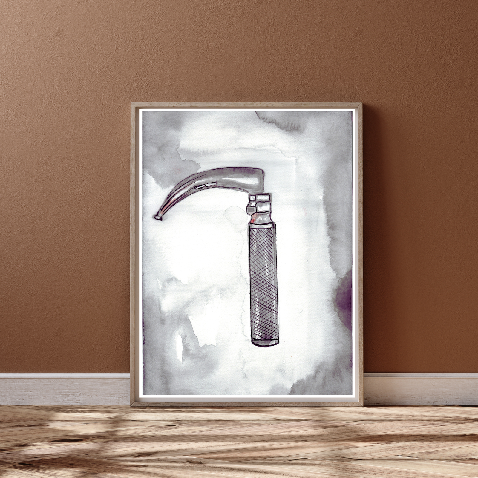 Watercolor Laryngoscope Art Print