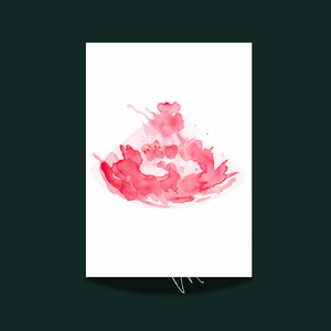 Cardiac Ultrasound Watercolor Art Print