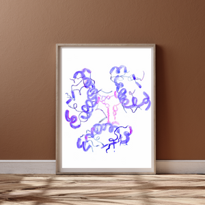 Human Insuline Folds Molecular Biology Art Print