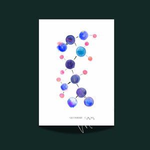 Glutamate Molecule Art Print