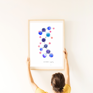 Glutamate Molecule Art Print