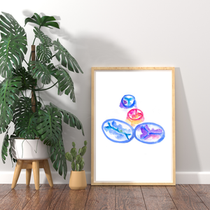 Heart Valves Abstract Art Print