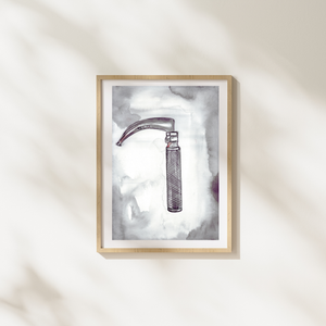 Watercolor Laryngoscope Art Print