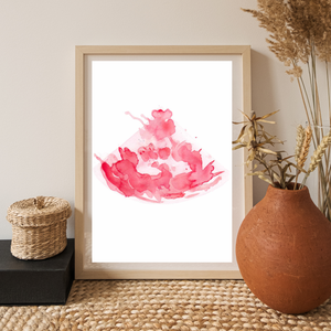 Cardiac Ultrasound Watercolor Art Print