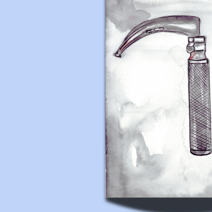 Watercolor Laryngoscope Art Print