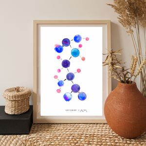 Glutamate Molecule Art Print