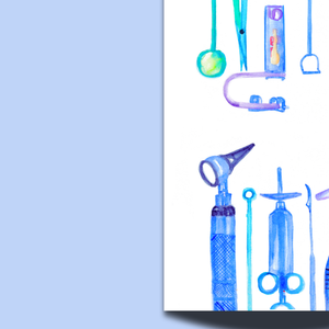 ENT Instruments Watercolor Art Print