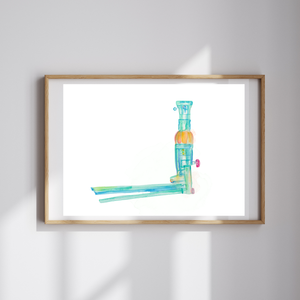 Mediastinoscope Watercolor Art Print