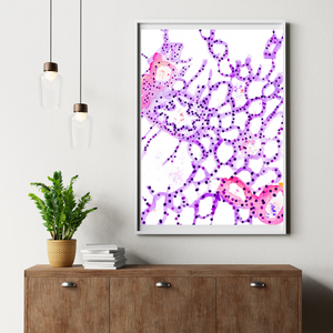 Lung Parenchyma Histology Watercolor Art