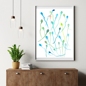 Sperm Male Fertility Watercolor Art Print