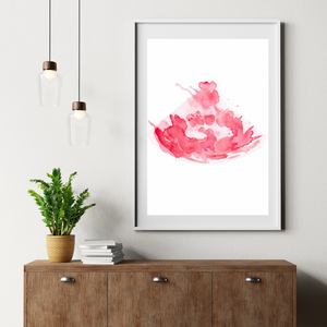 Cardiac Ultrasound Watercolor Art Print