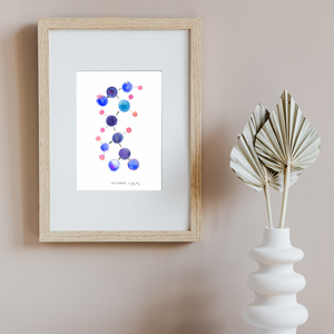 Glutamate Molecule Art Print