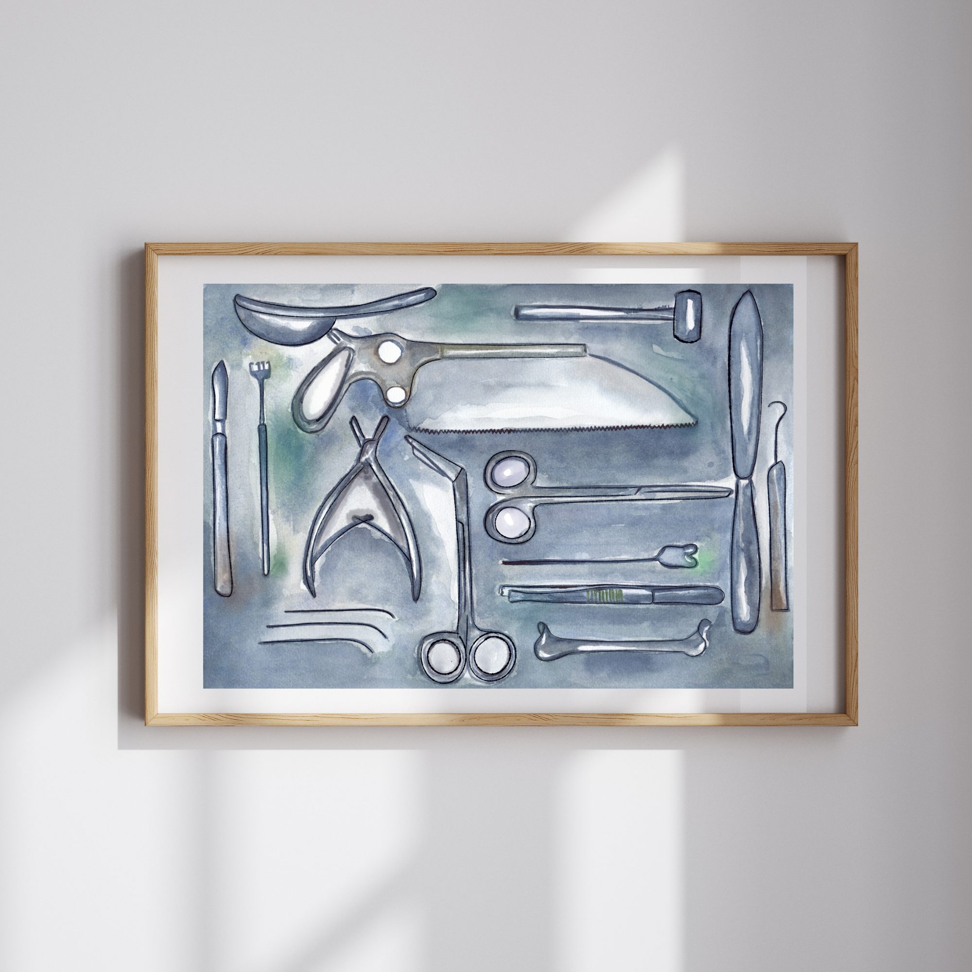 Dissection Instruments Art Print - medpapers
