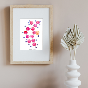 Propofol Molecule Watercolor Art Print