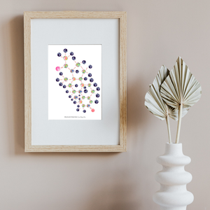 Progesterone Molecule Gynecology Watercolor Painting