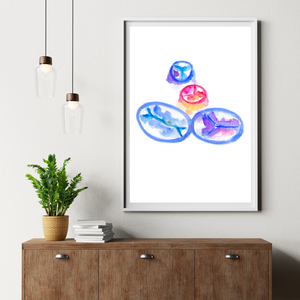 Heart Valves Abstract Art Print