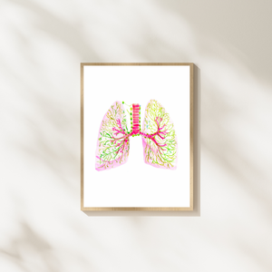 Lung and Pleural Lymph Node Anatomy Art Print