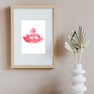 Cardiac Ultrasound Watercolor Art Print