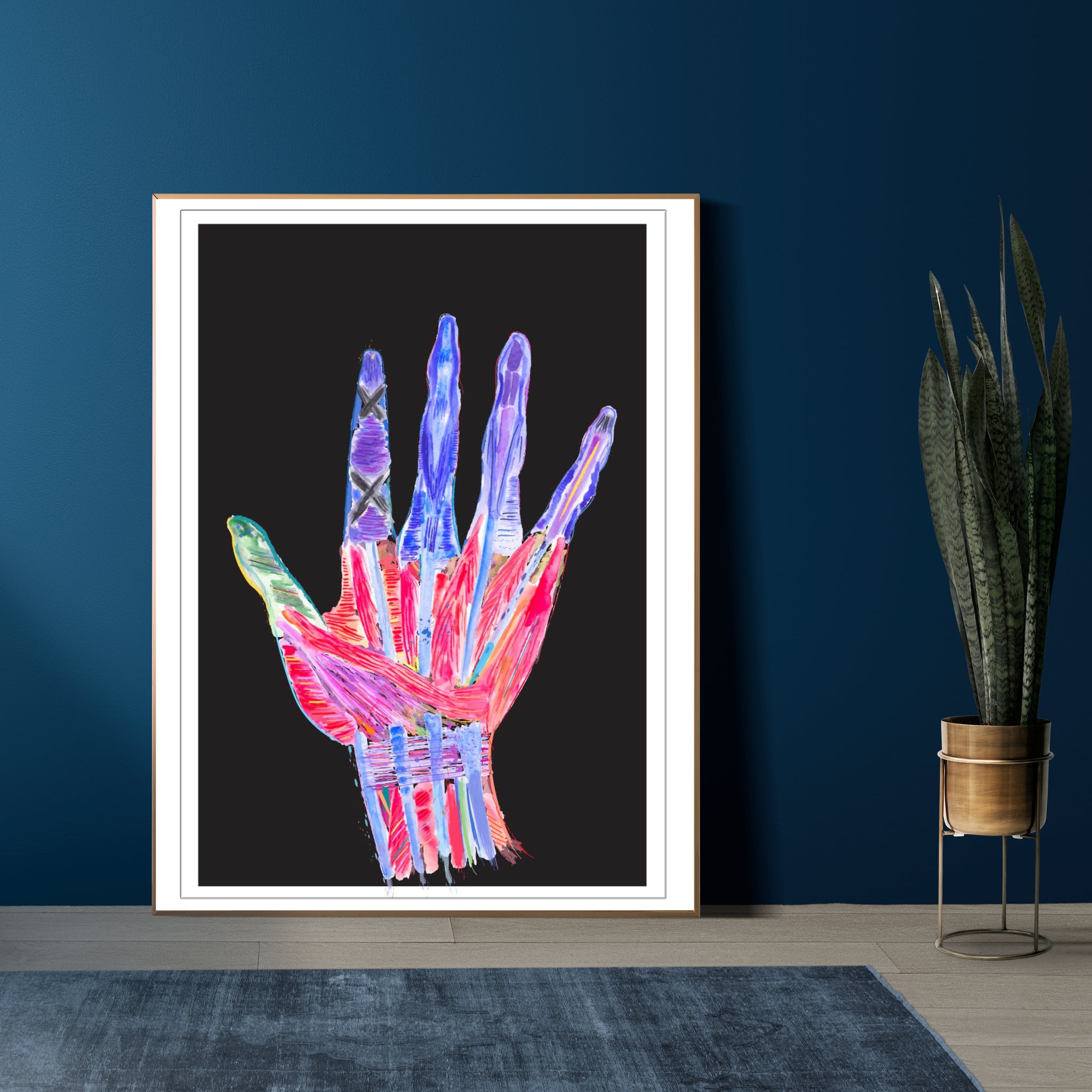 Containing Hand Abstract Abstract Hand Anatomy Illustration Black Background - medpapers