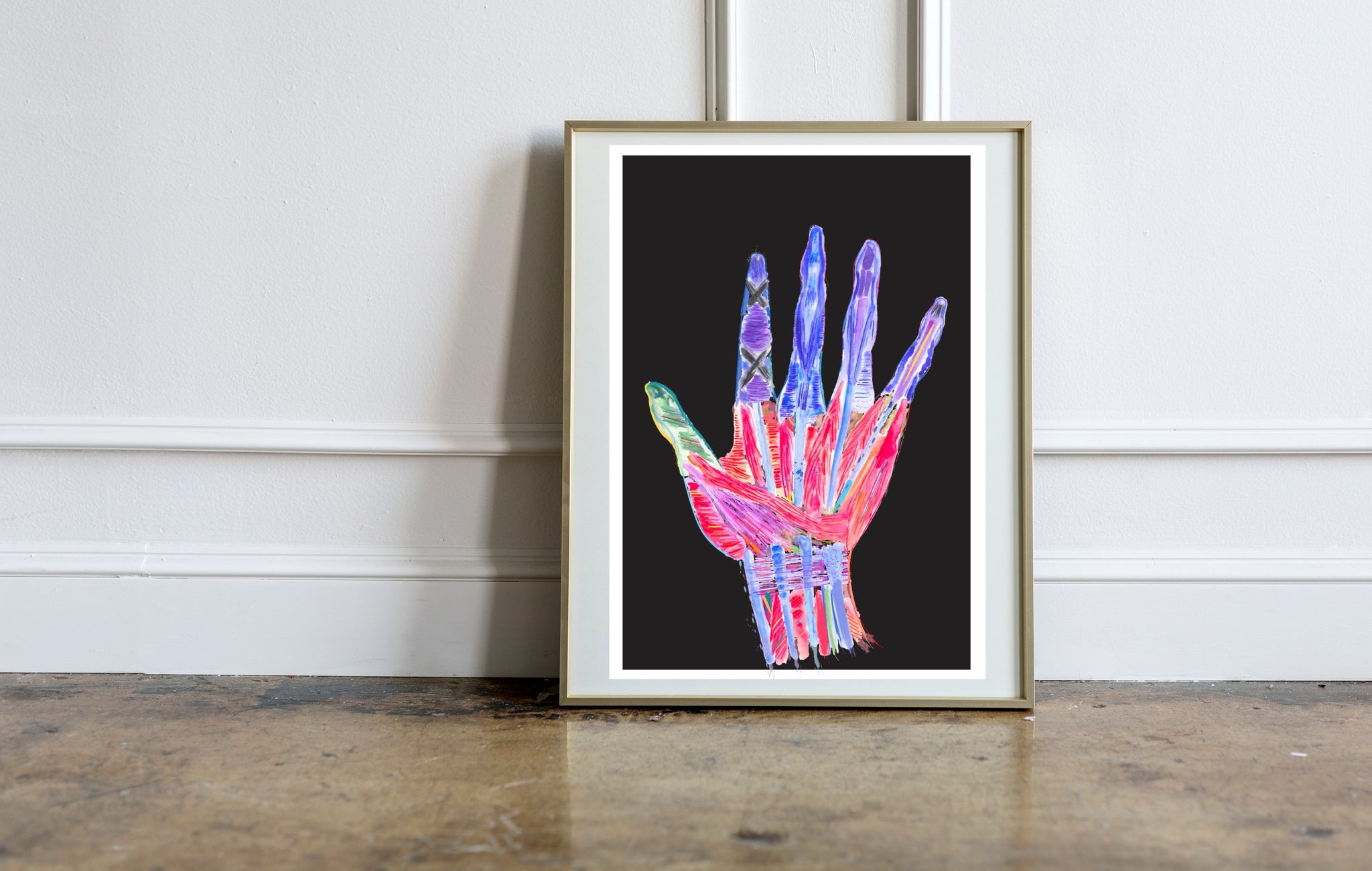 Abstract Hand Normal Abstract Hand Anatomy Illustration Black Background - medpapers