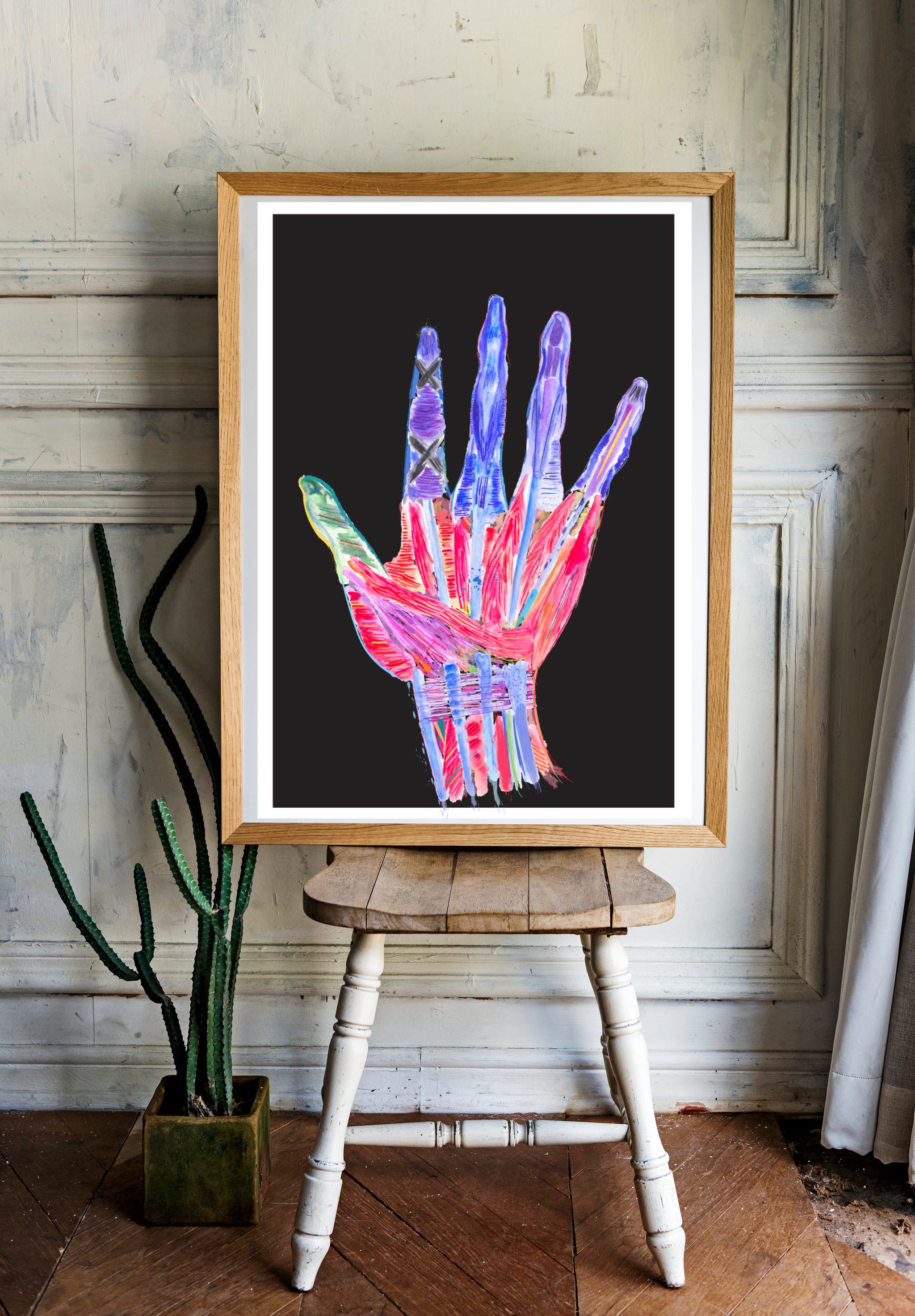 Abstract Hand Normal Abstract Hand Anatomy Illustration Black Background - medpapers