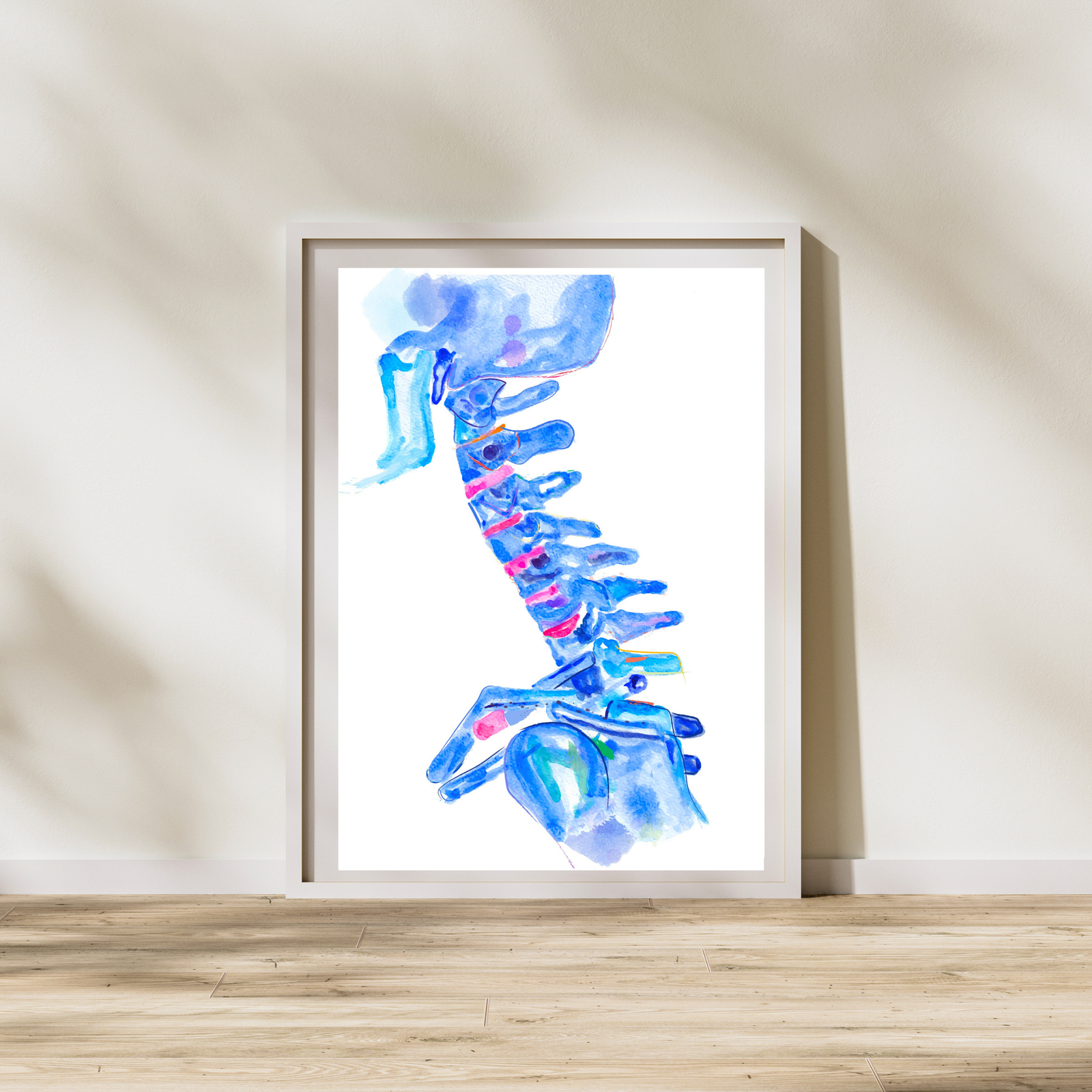 cervical spine anatomy art print