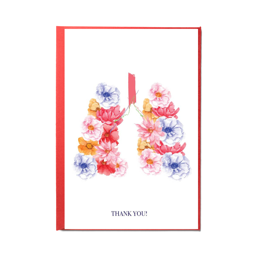 Lung Pulmonology Thank You Card