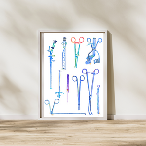 Urology Instruments Art Print