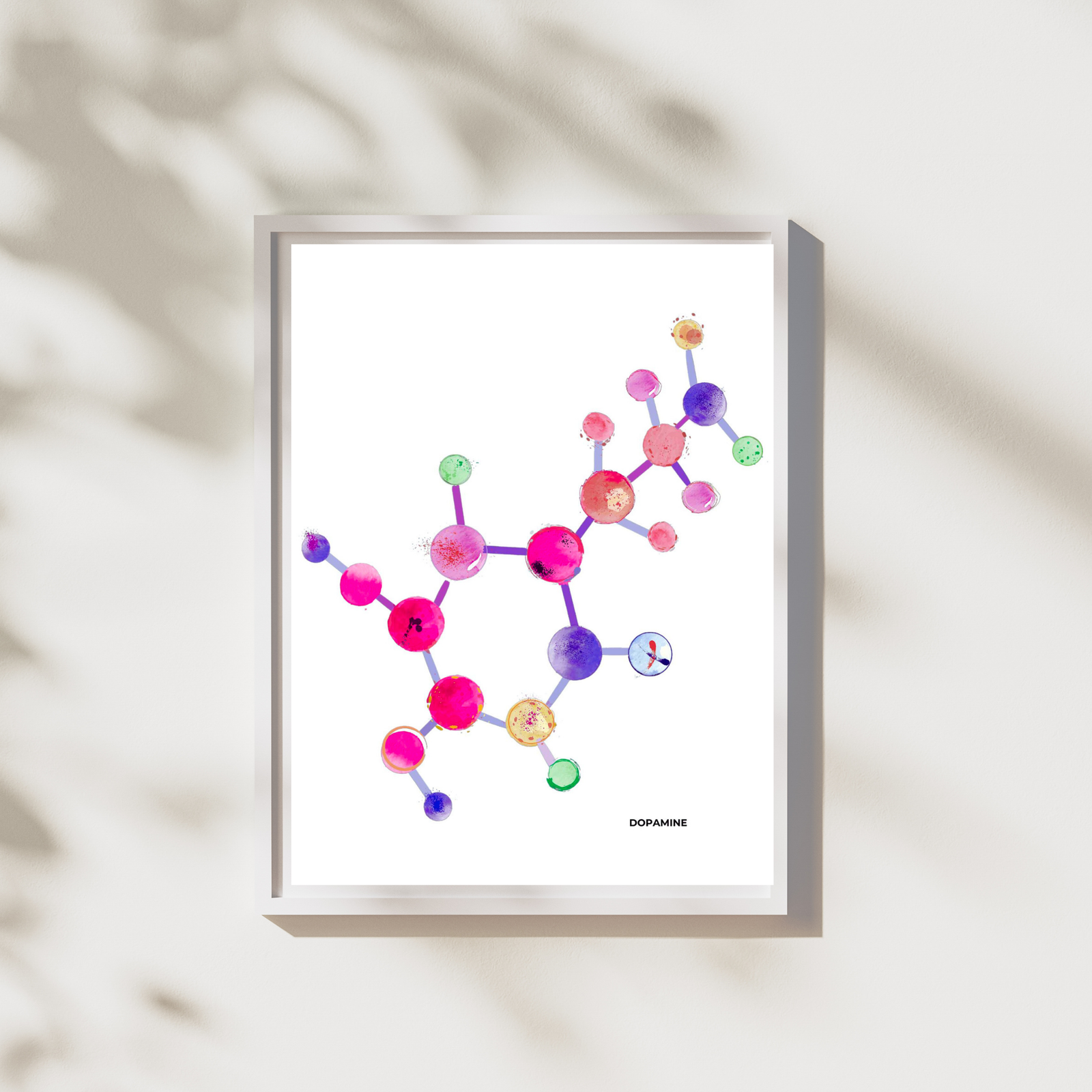 Dopamine Art Print, Neurotransmitter Art Print