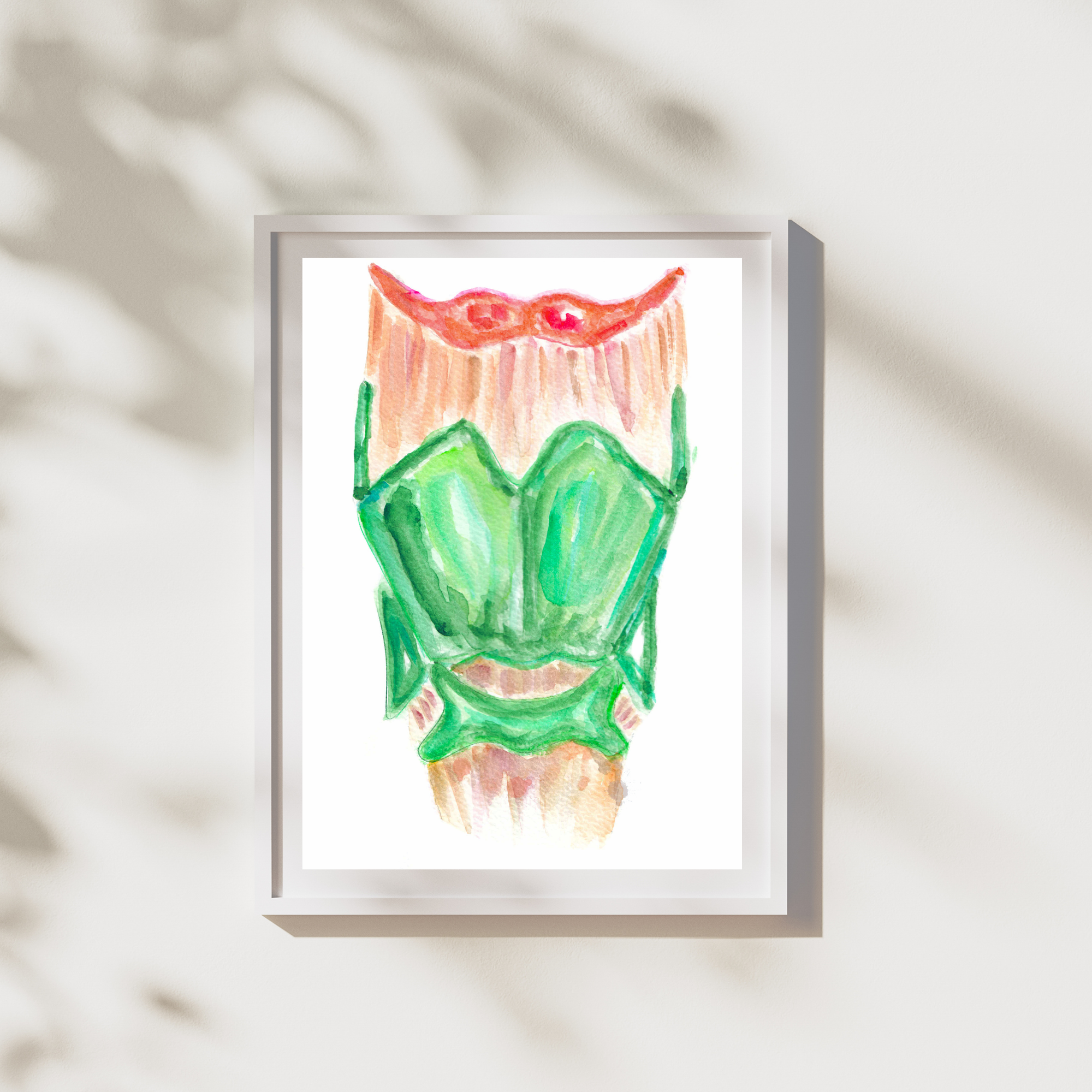 larynx watercolor painting