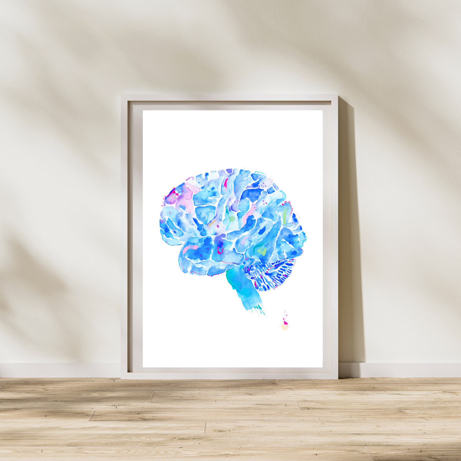 Human Brain Anatomy Art Print, Neurology Office Wall Art, Neurologist Gift