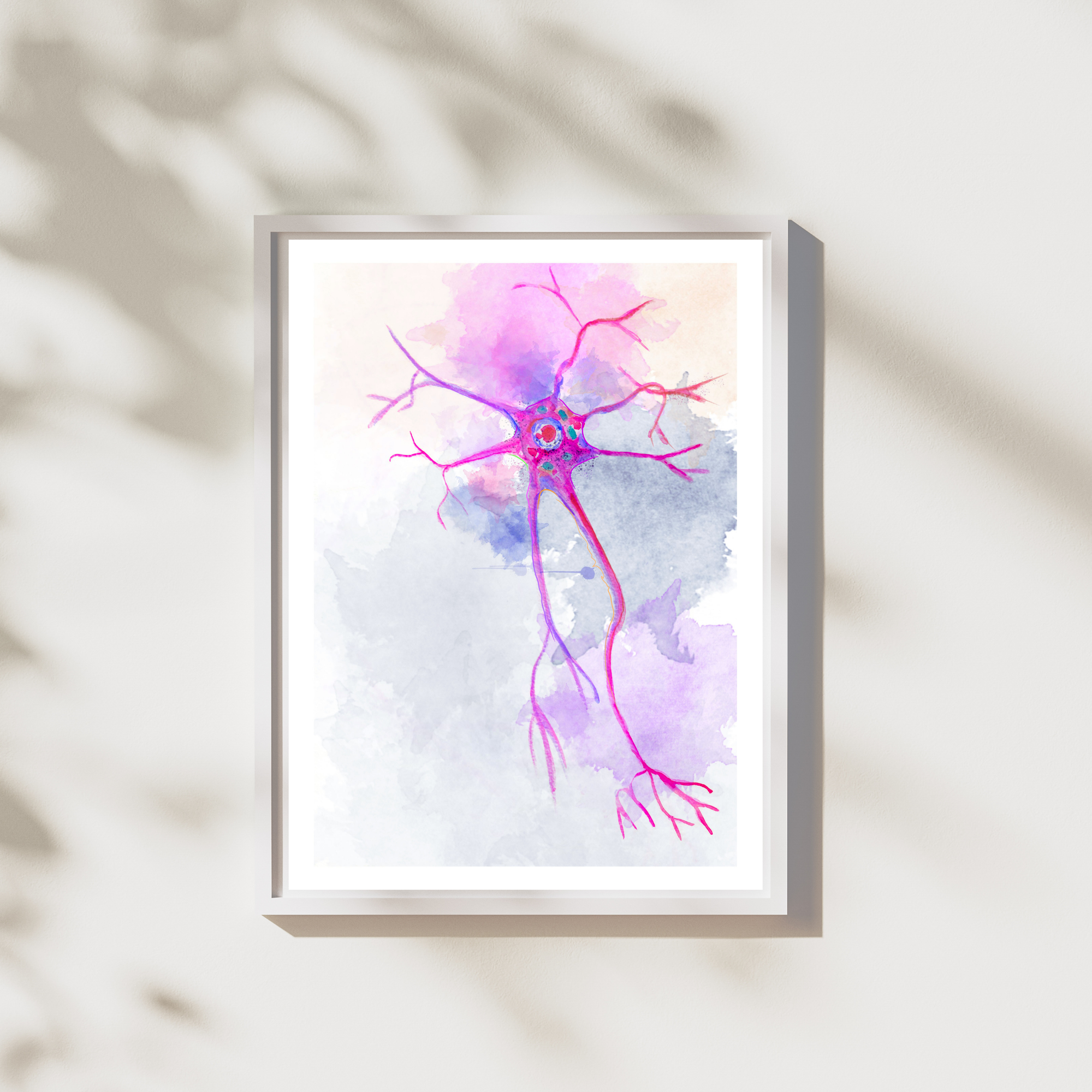 neuron watercolor painting