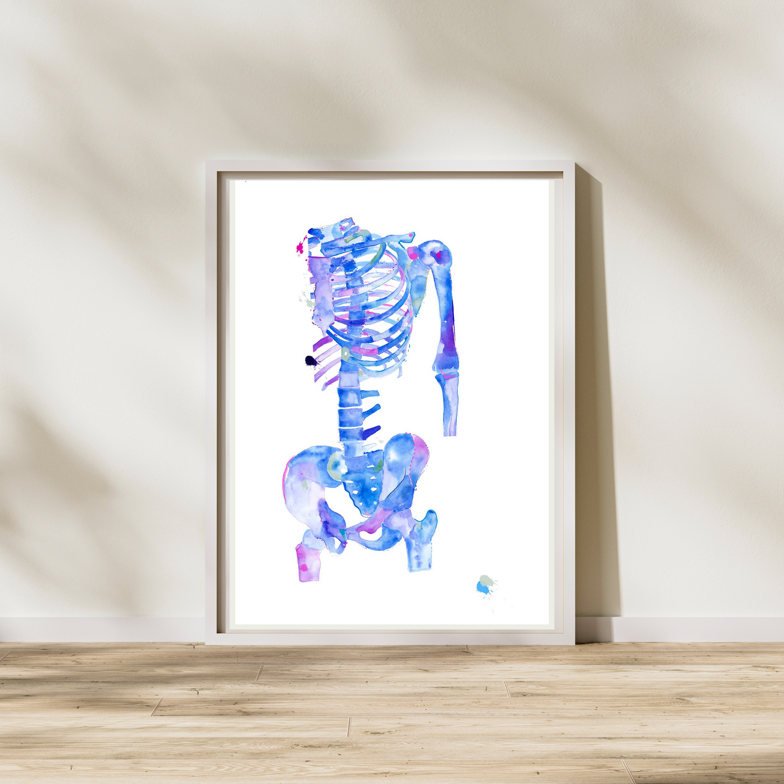 skeleton abstract anatomy art print

