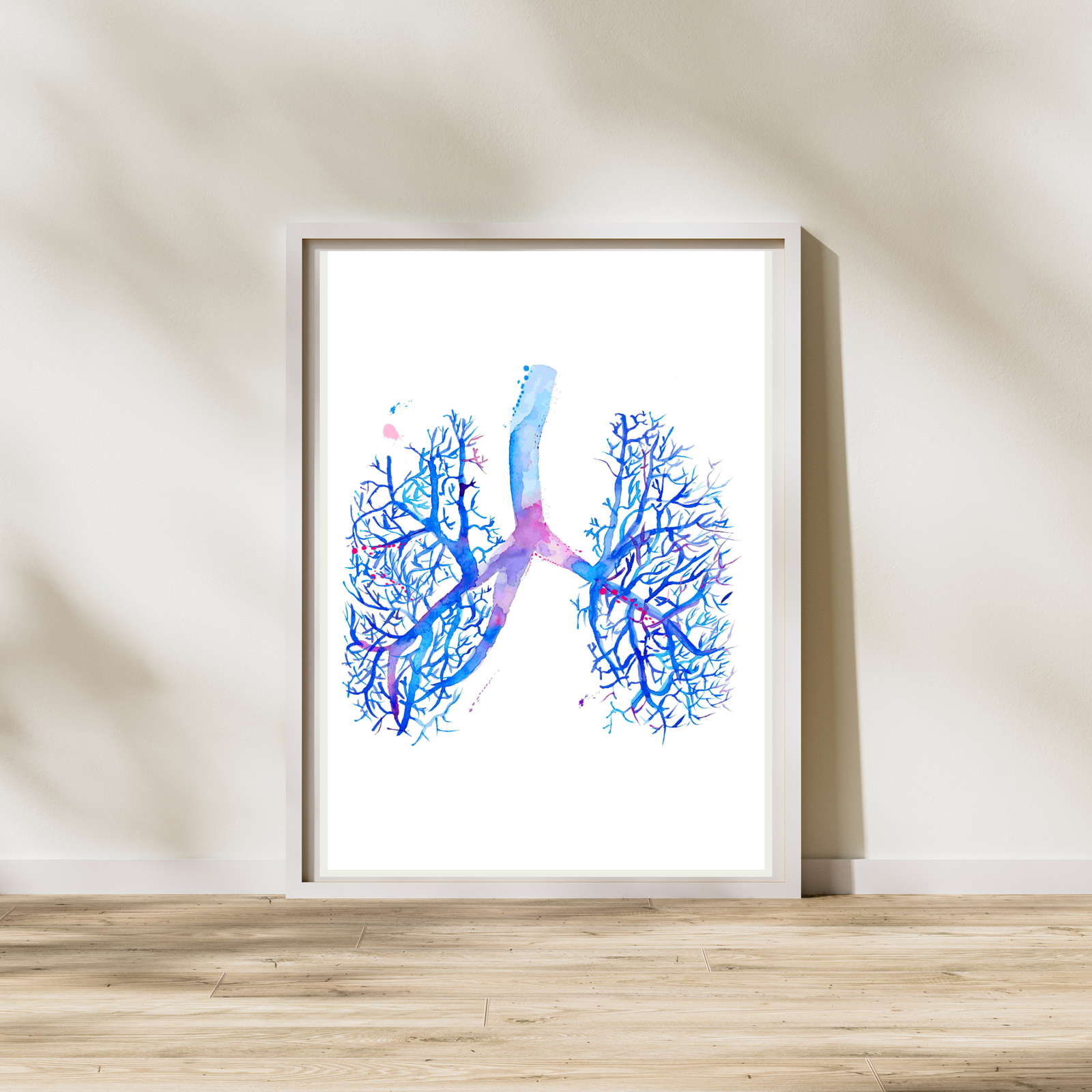 Lung Anatomy Artwork, Pulmonology Wall Decor, Respiratory Therapist Gift