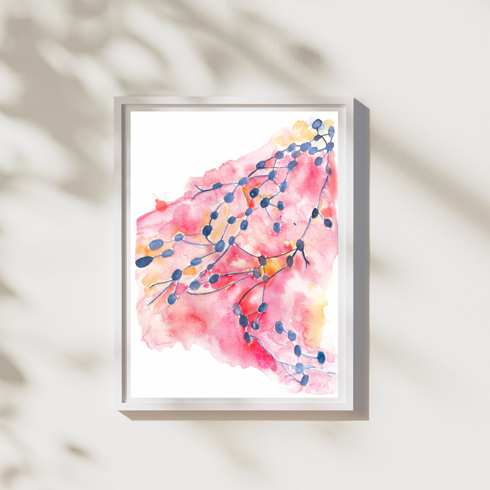 breast axilla lymph nodes art print
