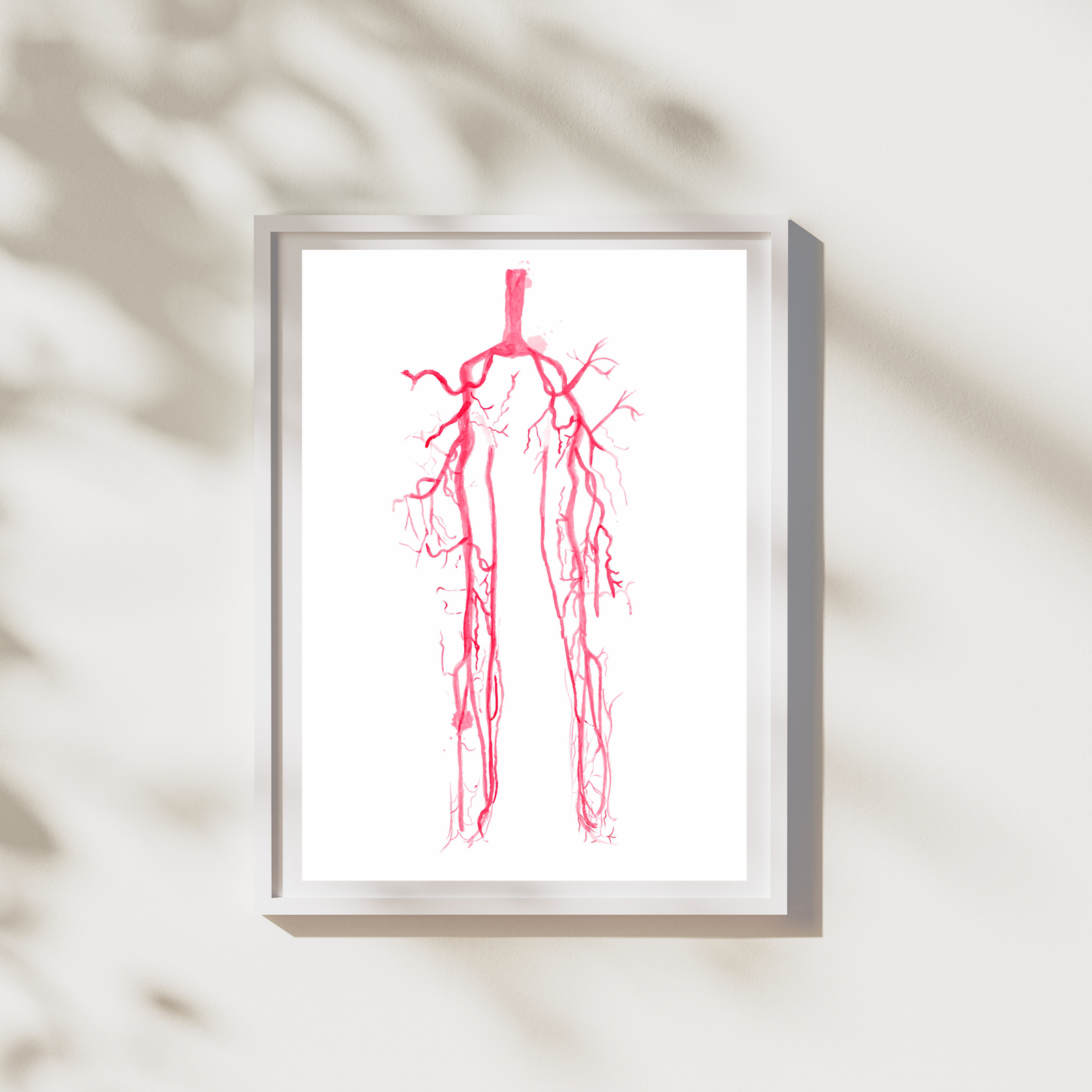 Lower Limb CTA Watercolor Art Print