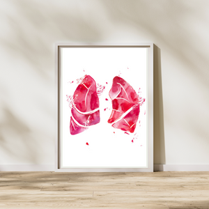 Lung Abstract Anatomy Art Print, Respiratory Therapy Wall Decor