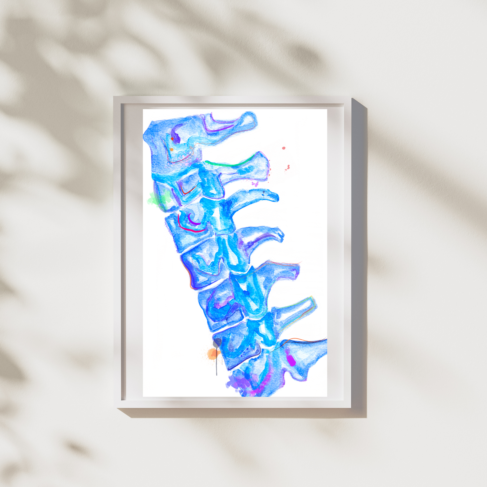 abstract spine anatomy painting