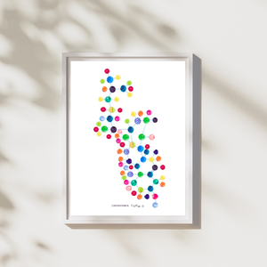 Cholesterol Molecule Art Print, Pharmacist Gift