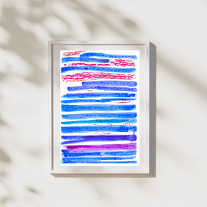 Skeletal Muscle Histology Watercolor Art Print