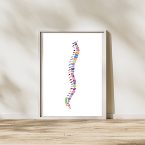 Spine Anatomy Abstract Chiropractor Art Print