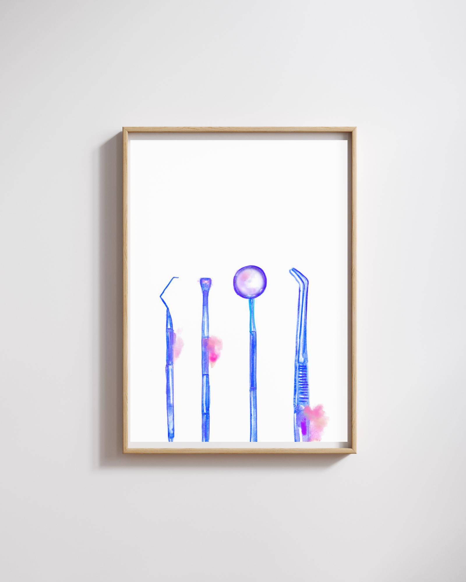 Dental Hygiene Instruments Art Print